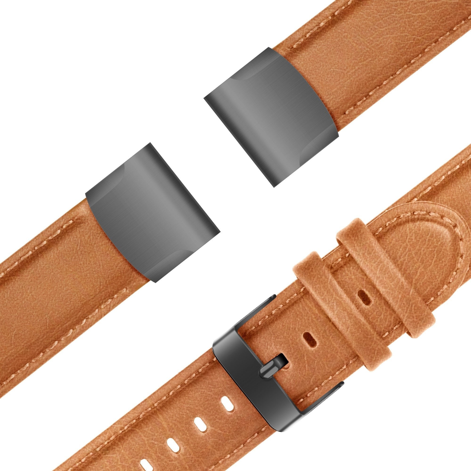 Bandz Garmin Descent G1 Leather Strap (Brown)