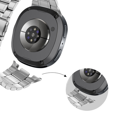 Bandz Samsung Galaxy Watch 8 - 40mm Stahlarmband 'Deluxe' (Silber)