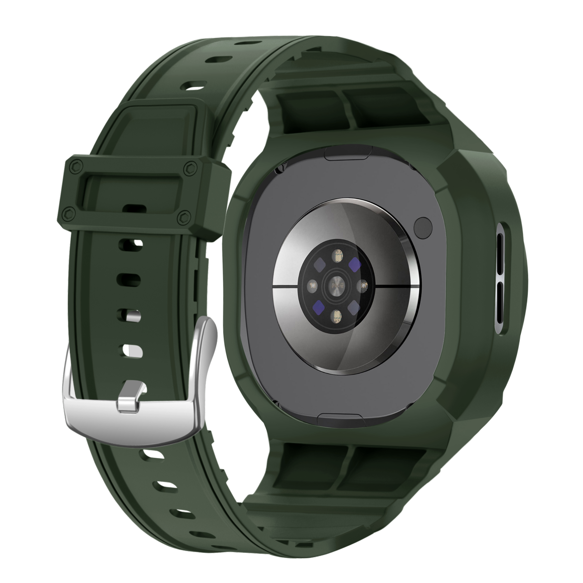 Samsung Galaxy Watch 8 - 44mm TPU Armband mit integrierter Hülle (Grün)