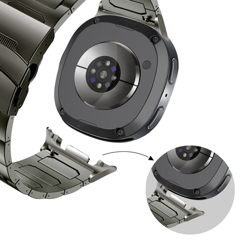 Bandz Samsung Galaxy Watch 8 Classic titanium band 'Deluxe' (grafiet)