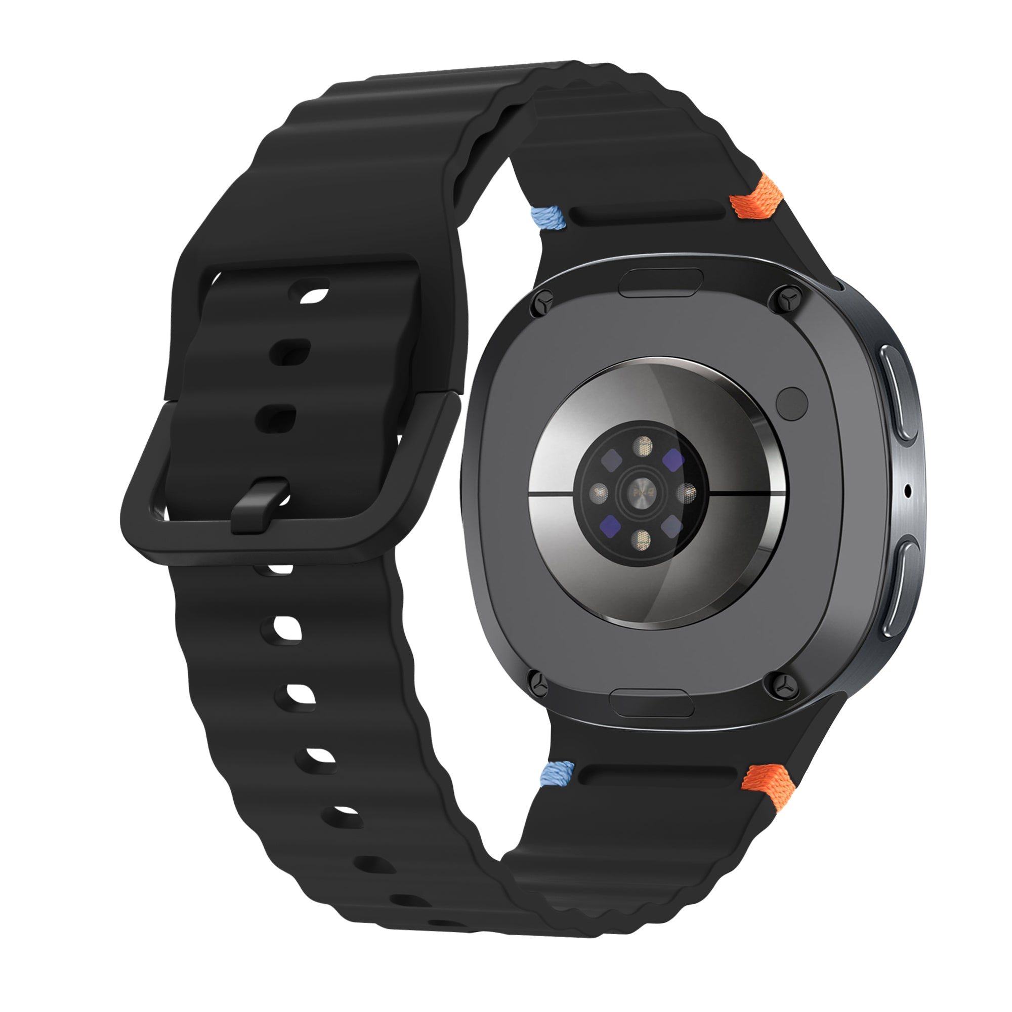Samsung Galaxy Watch 8 - 44mm Wave Silicone Strap (Black)