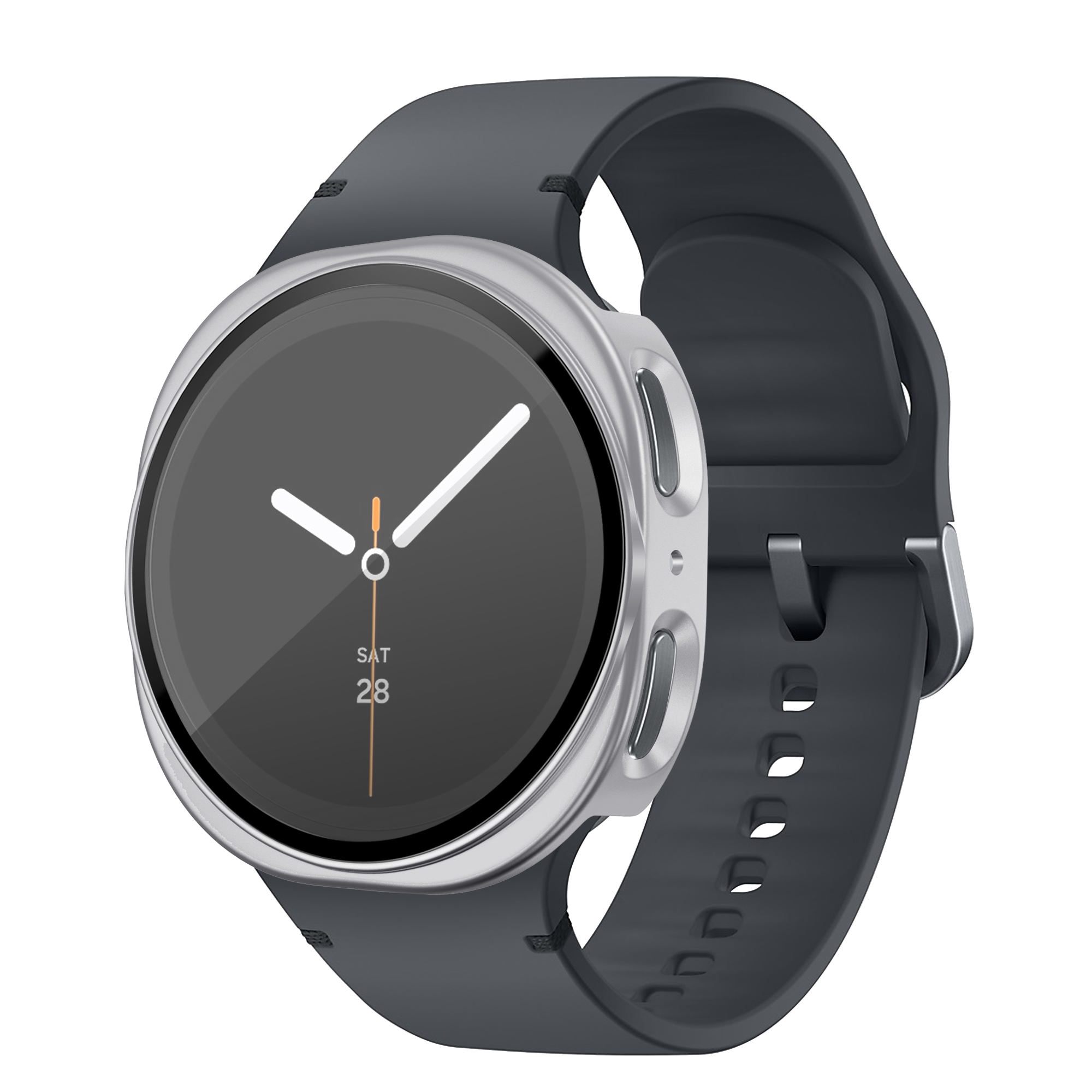 Bandz Funda PC con vidrio Samsung Galaxy Watch 8 - 44mm (plateado)