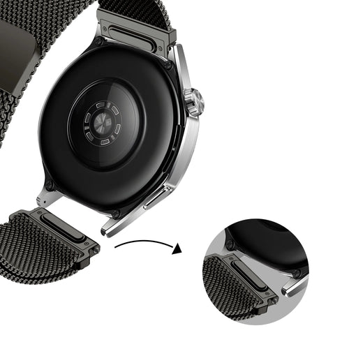 Bandz Amazfit GTR 4 'One Push' Milanese Strap (Titanium Grey)