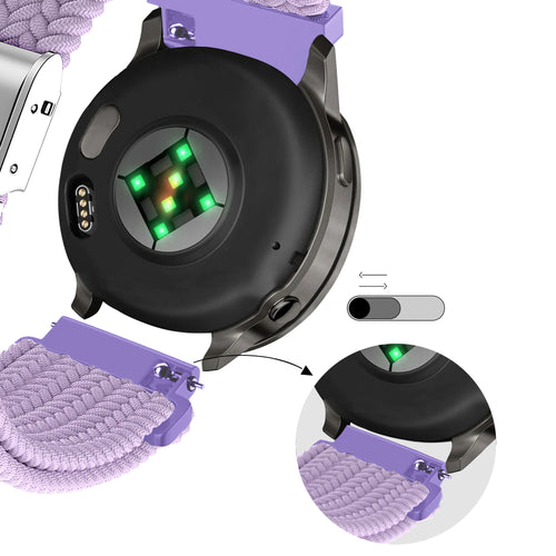 Bandz Garmin Bounce 2 Woven Nylon Strap (Light Purple)