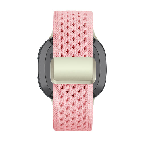 Bandz Samsung Galaxy Watch 8 - 44mm Vintage Nylon Armband (Rosa)