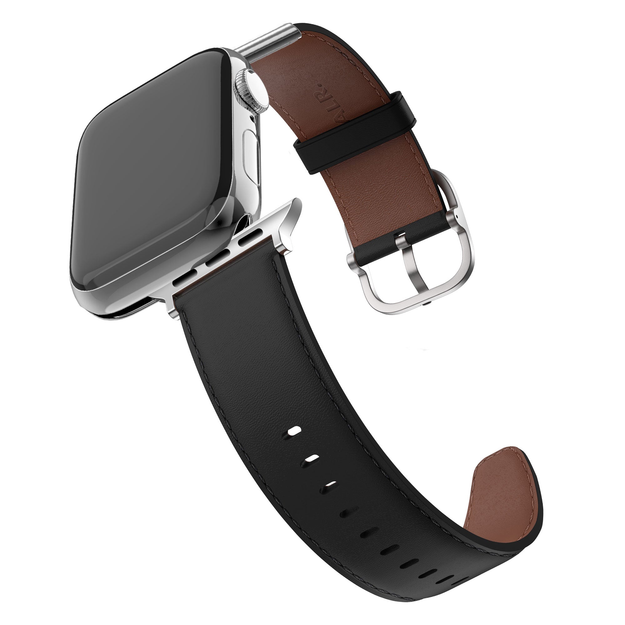 Balr. Apple Watch Leder-Armband (schwarz)