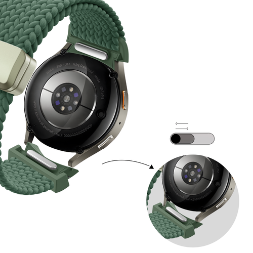 Bandz Bracelet trensé 'Easy Fit' Samsung Galaxy Watch 4 40mm (vert)