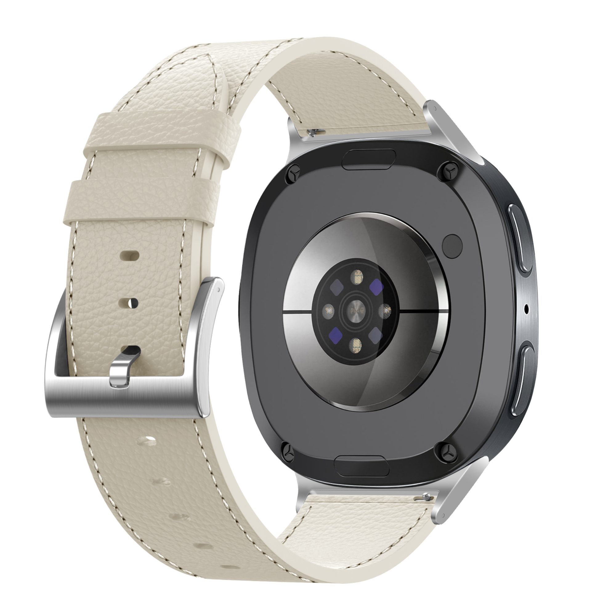Samsung Galaxy Watch 8 Classic Gebürstetes Lederarmband (Beige)