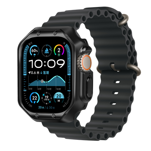 Bandz Apple Watch Ultra - 49mm Galvanized TPU Case  (Black)