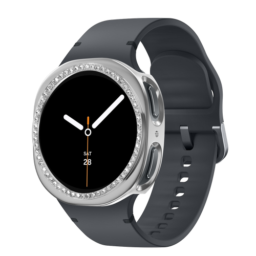 Bandz Funda PC Diamante Samsung Galaxy Watch 8 - 40mm (plateado)