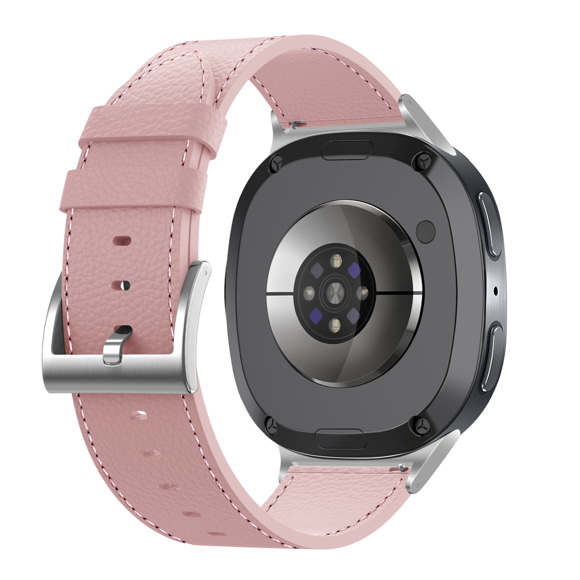 Samsung Galaxy Watch 8 - 44mm Gebürstetes Lederarmband (Rosa)