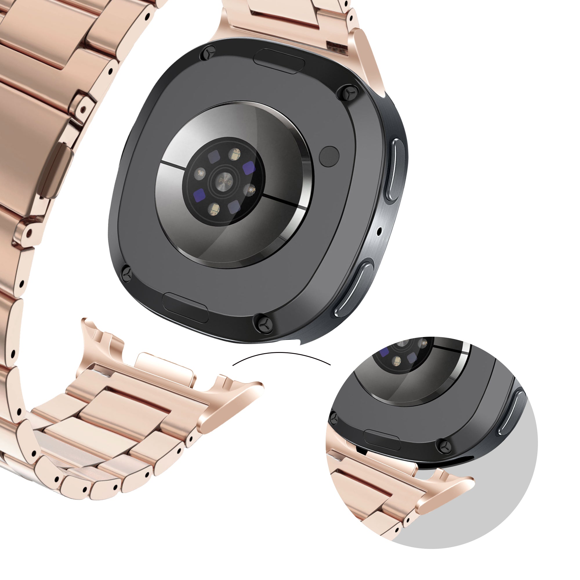 Bandz Correa acero 'Classic' Samsung Galaxy Watch 8 - 40mm (rosa-dorado)
