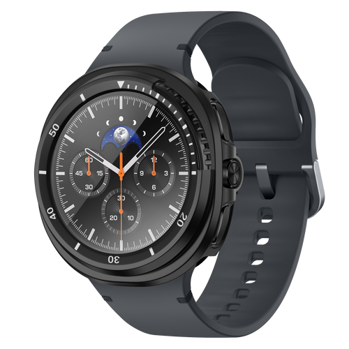 Bandz Samsung Galaxy Watch 8 Classic bezel hoesje met glas (zwart/wit)