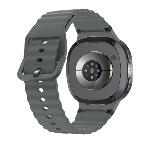 Samsung Galaxy Watch 8 - 40mm wave siliconen bandje (donkergrijs)