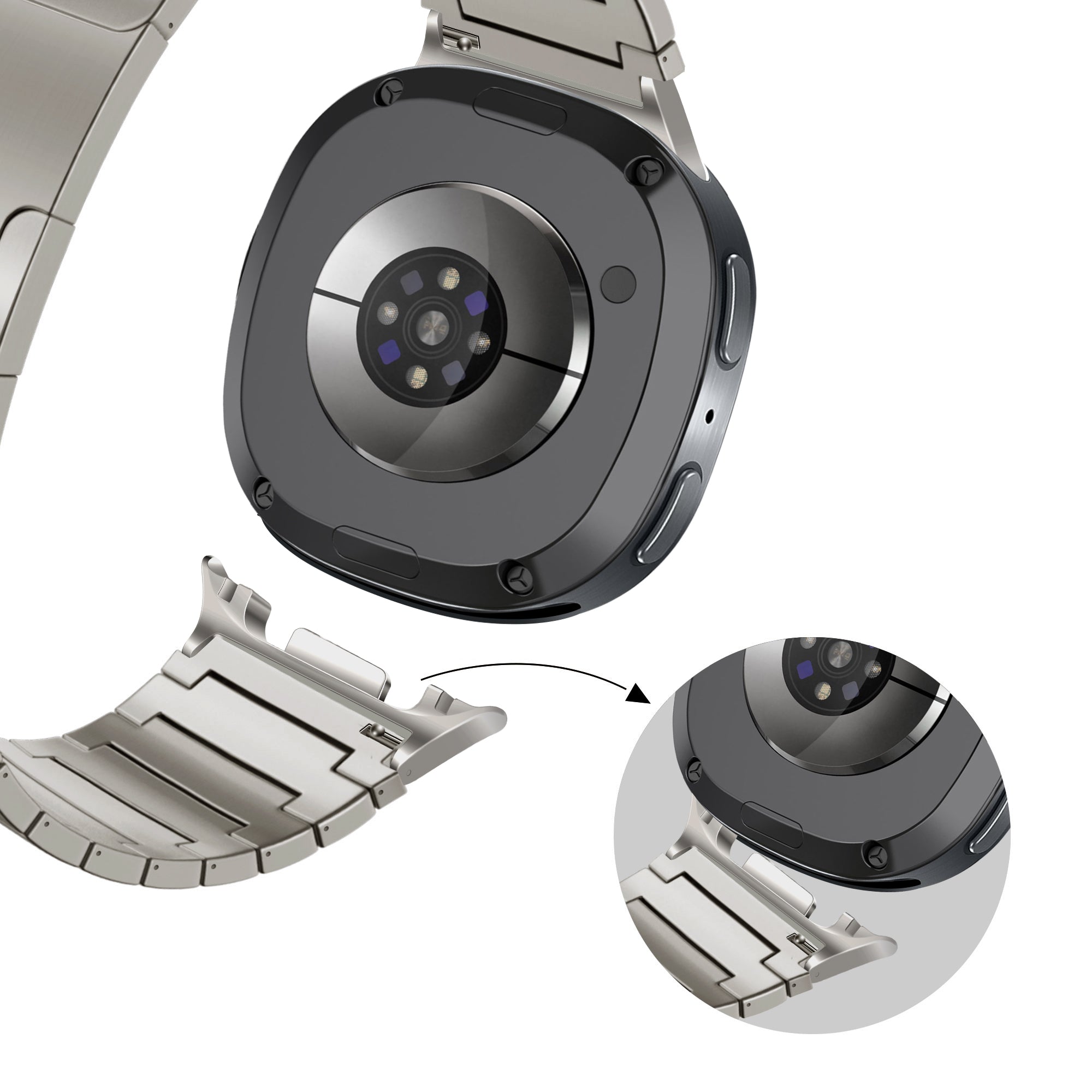 Bandz Samsung Galaxy Watch 8 Classic Titan Armband 'One Bead' (Titan)