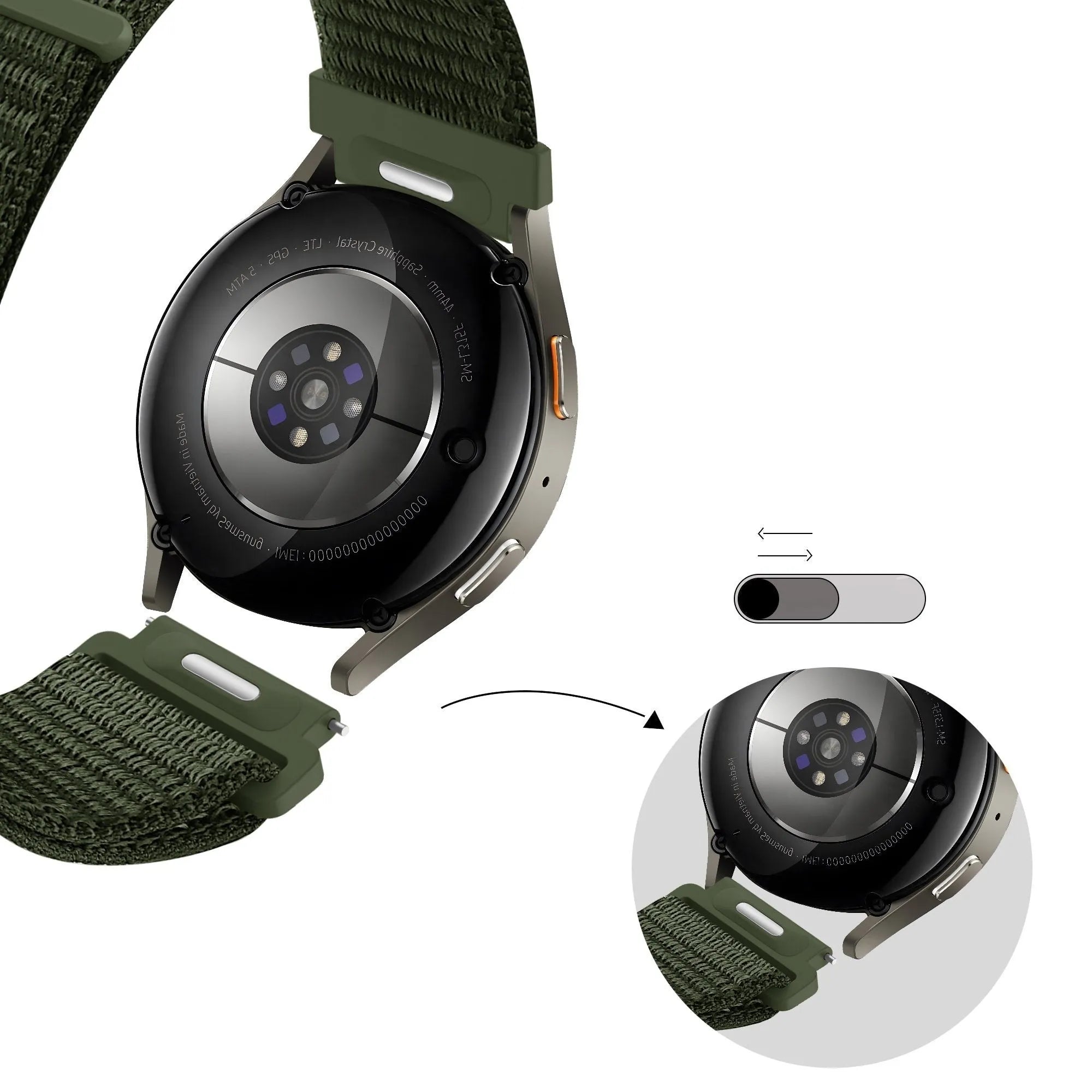 Bandz Amazfit Balance 2 Nylon Strap 'Easy fit' (Green)