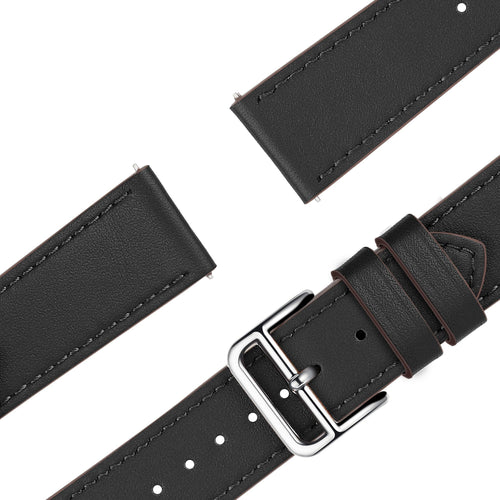 Bandz Huawei Watch GT 5 Pro - 46mm lederen band 'Deluxe' (zwart)