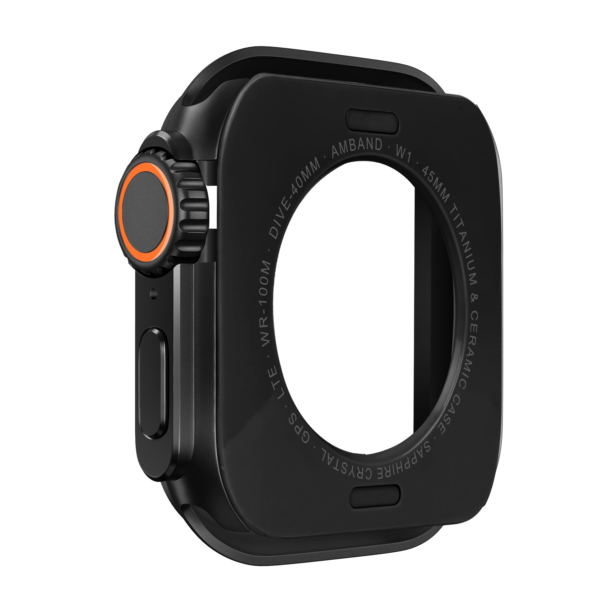 Bandz Funda metalica Apple Watch 7/8/9 - 45mm (negro)