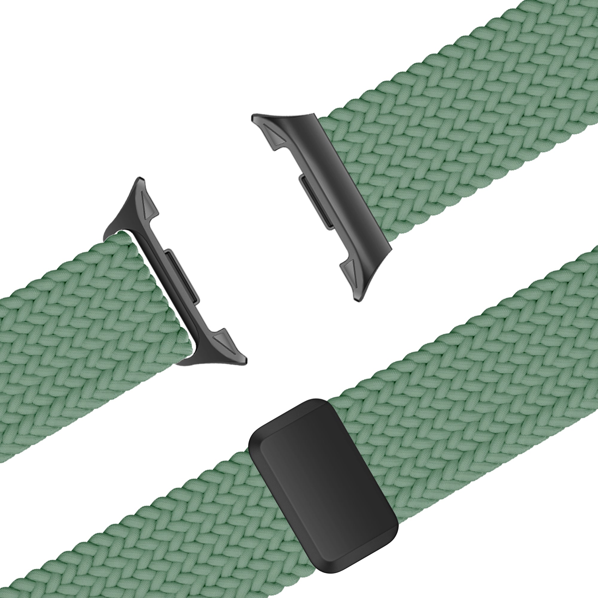 Bandz Samsung Galaxy Watch 8 - 44mm Magnetisches Geflochtenes Armband (Tannengrün)