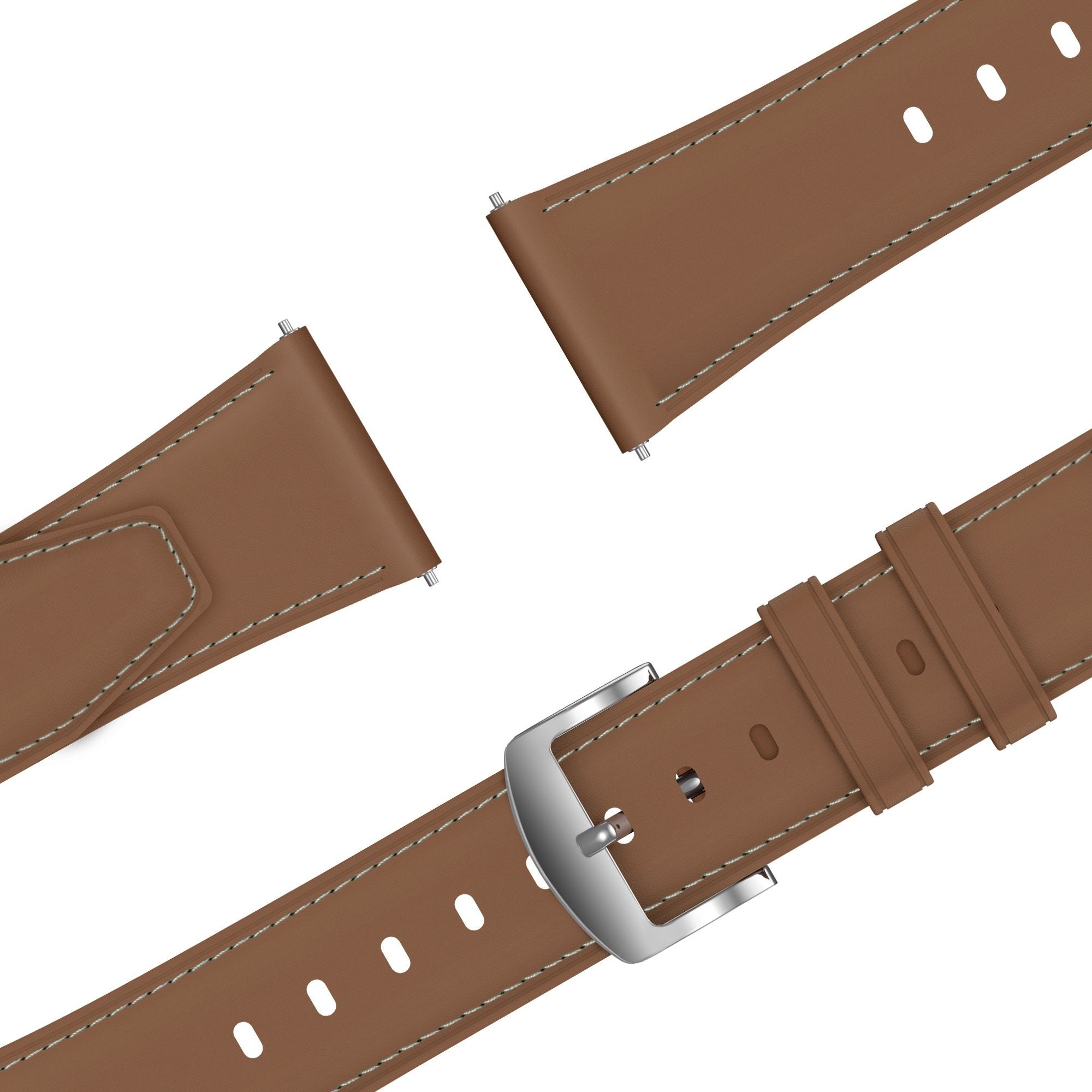 Bandz Fossil Gen 6 - 44mm Leather Strap 'Easy Fit' (Brown)