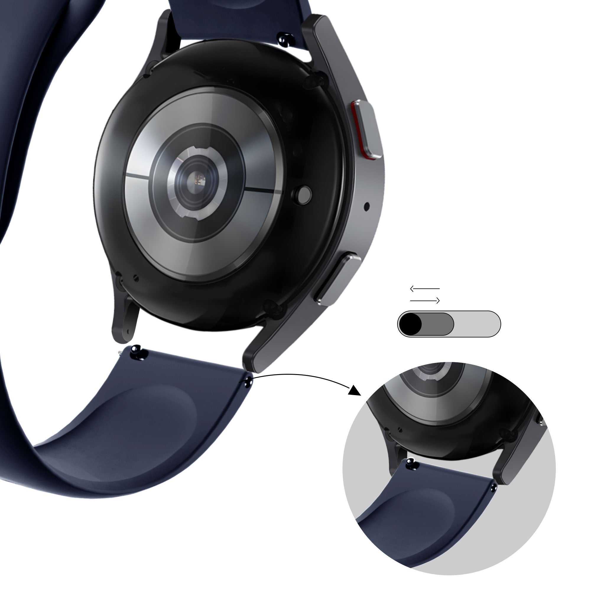 Bandz Correa deportivo 'De lujo' Huawei Watch GT 5 46mm (azul oscuro)