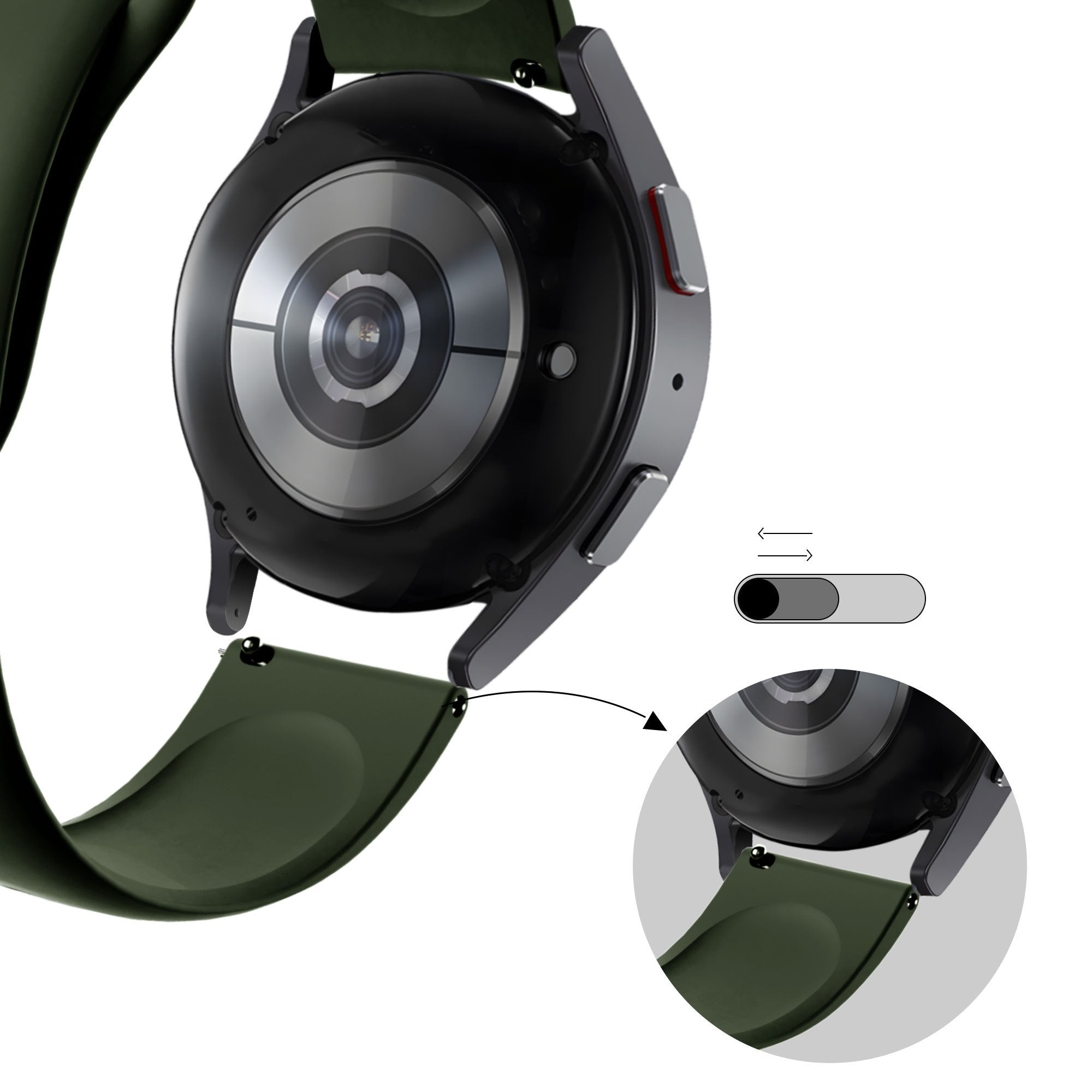 Bandz Correa deportivo 'De lujo' Huawei Watch GT 5 46mm (aceituna)