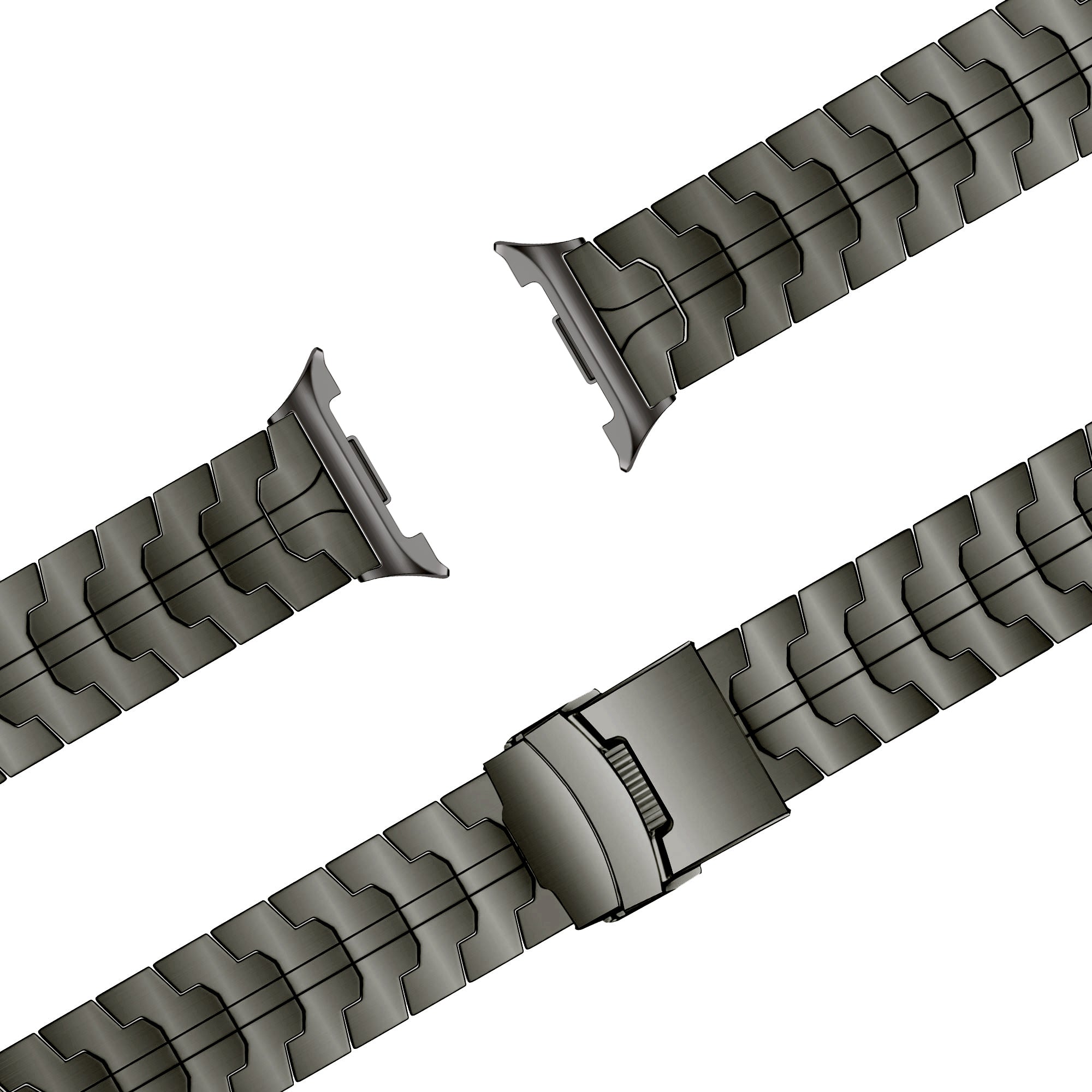 Bandz Samsung Galaxy Watch 8 - 44mm Stahl Armband 'Iron' (Graphite)