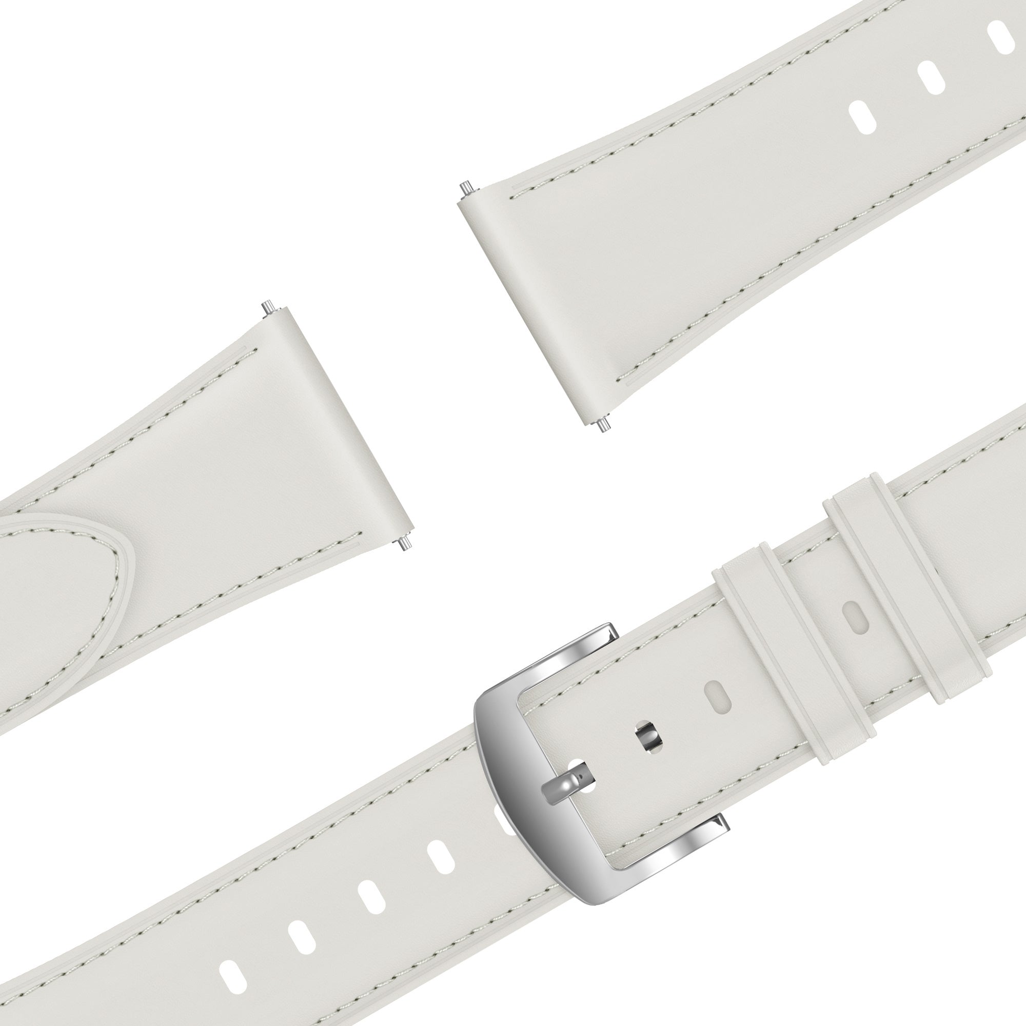 Bandz Correa cuero 'Easy Fit' Huawei Watch GT 5 Pro - 42mm (blanco)