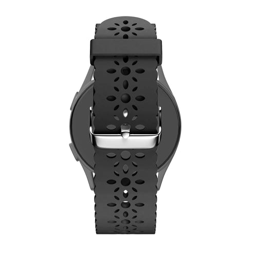 Bandz Levowatch Tiny Patterned Silicone Strap (Black)