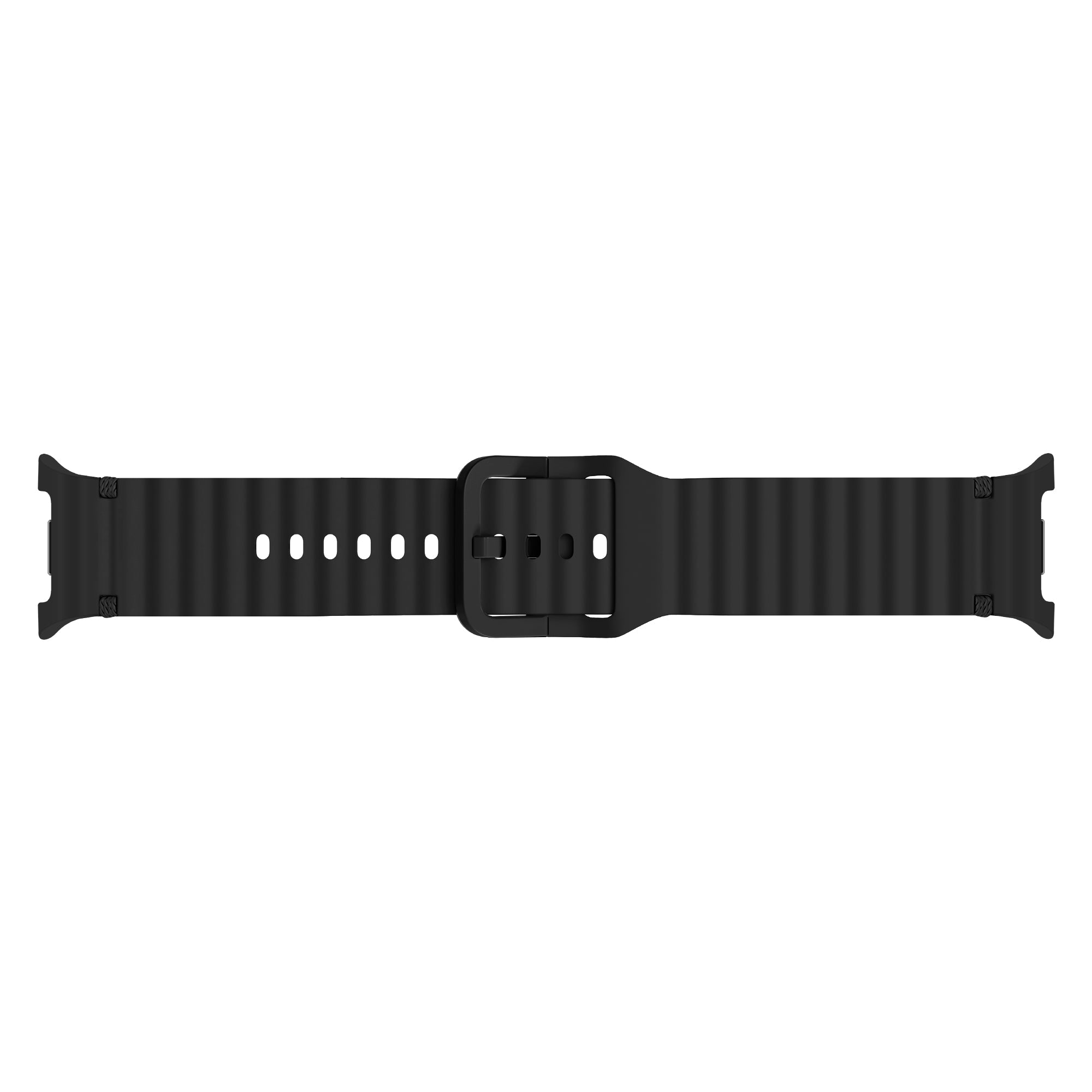 Samsung Galaxy Watch 8 Classic Wave Silikon Armband (Schwarz)