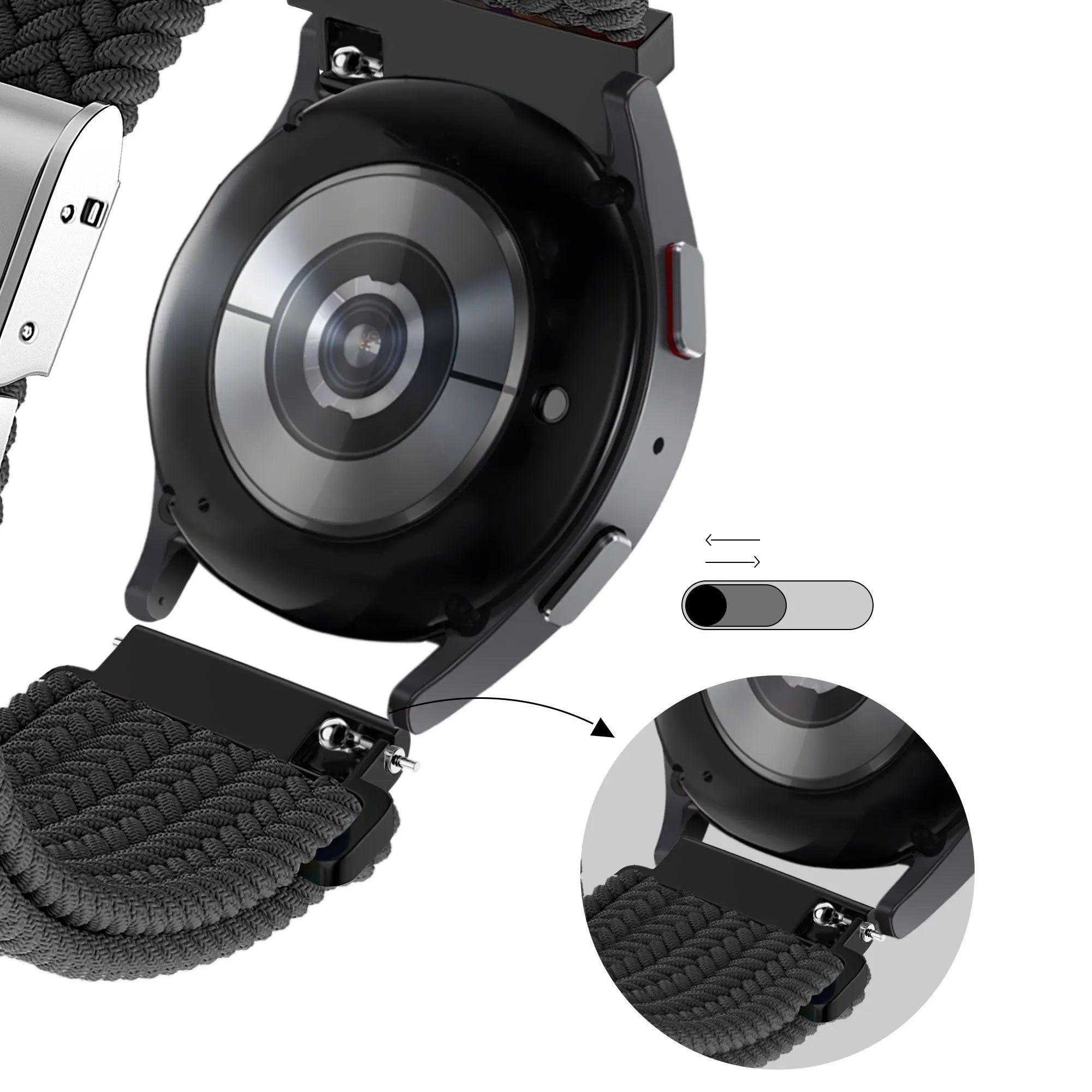 Bandz Coros Pace 3 Woven Nylon Strap (Black)