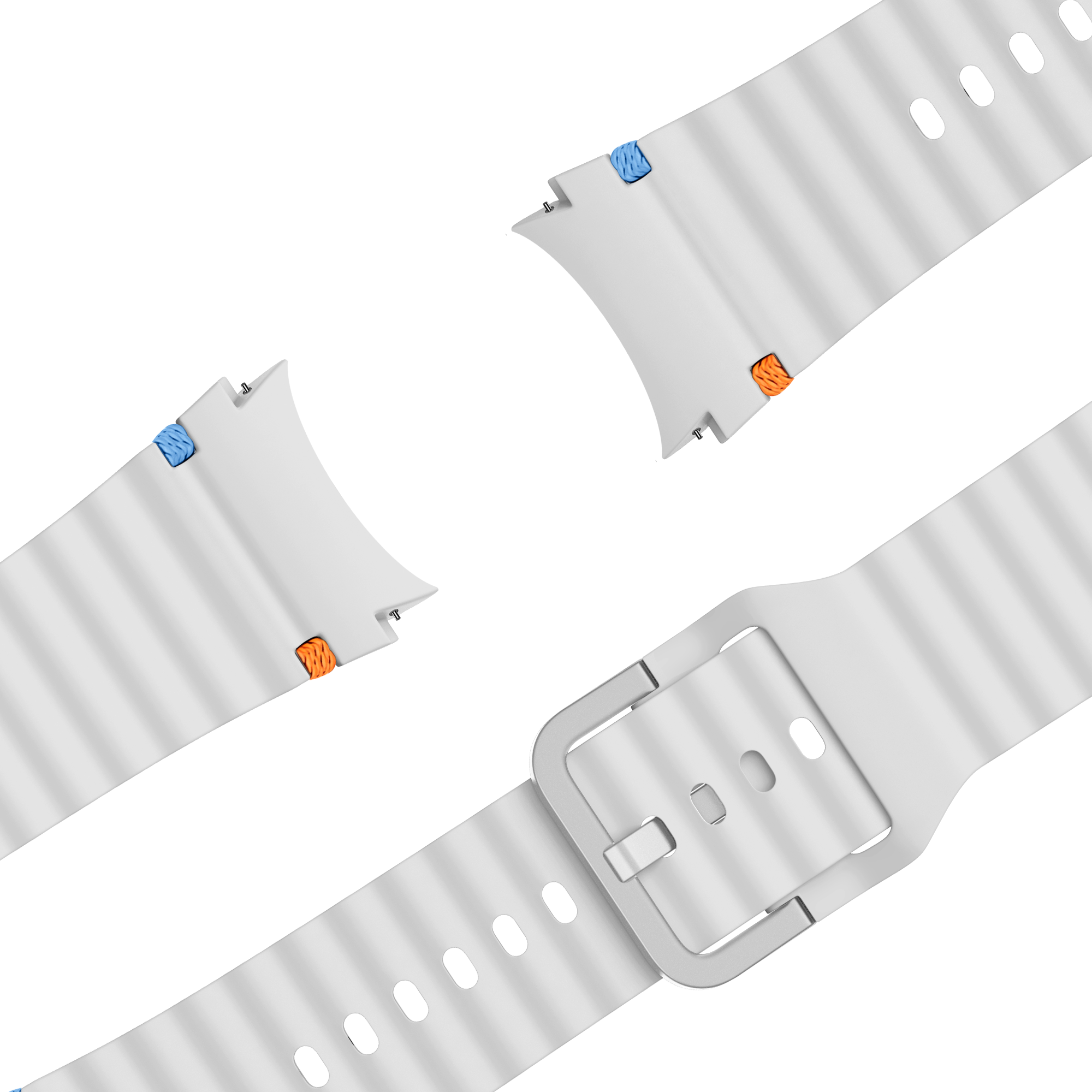 Bandz Correa Wave 'Easy Fit' Samsung Galaxy Watch 7 - 44mm (blanco)