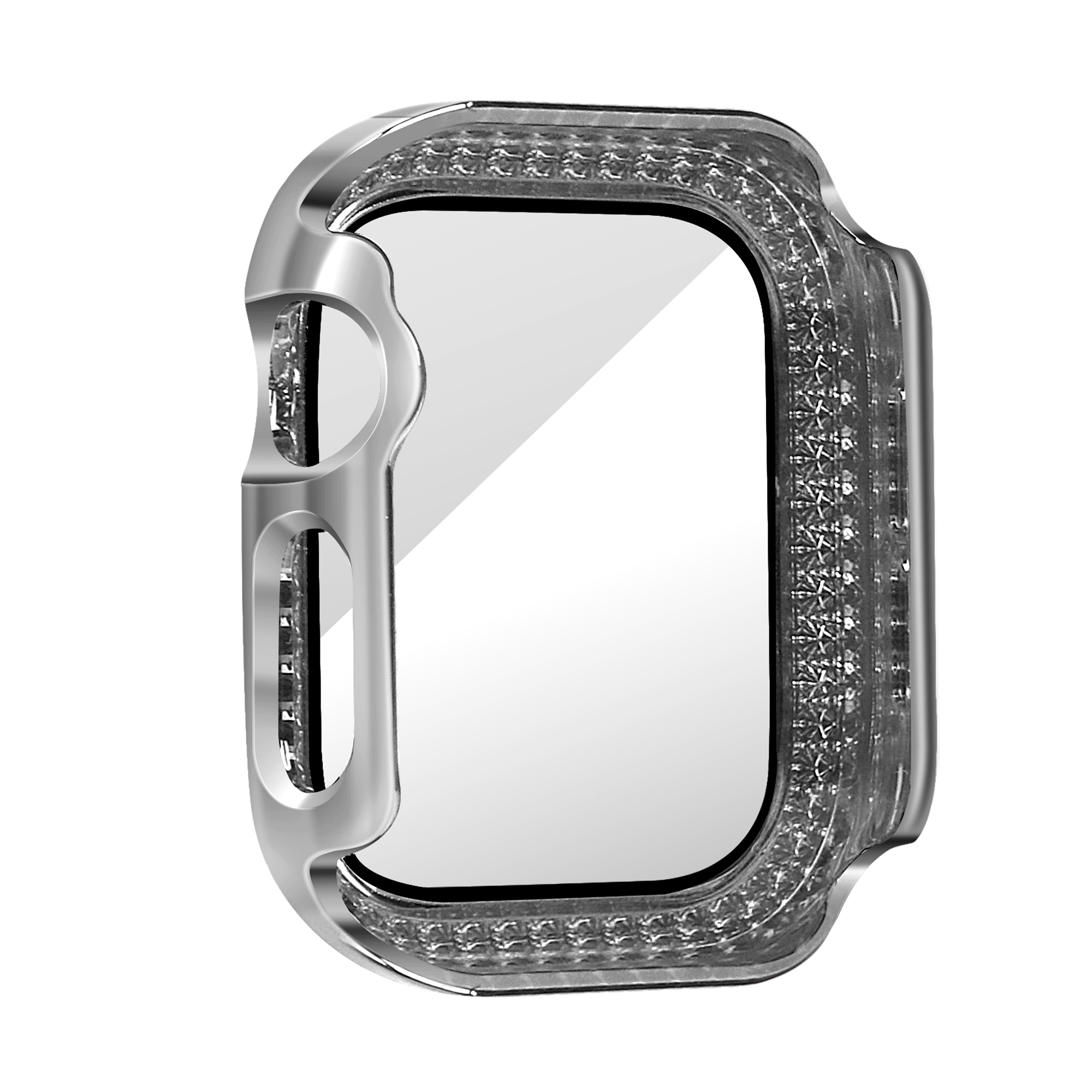 Bandz Apple Watch 11 - 42mm Diamond Case with Glass (Silver)