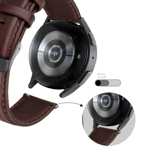 Bandz Levowatch Tiny Leather Strap 'Classic' (Dark Brown)