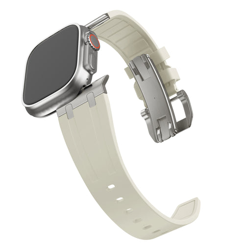 BALR. Correa de silicona Apple Watch Ultra Liquid (beige/titanio)