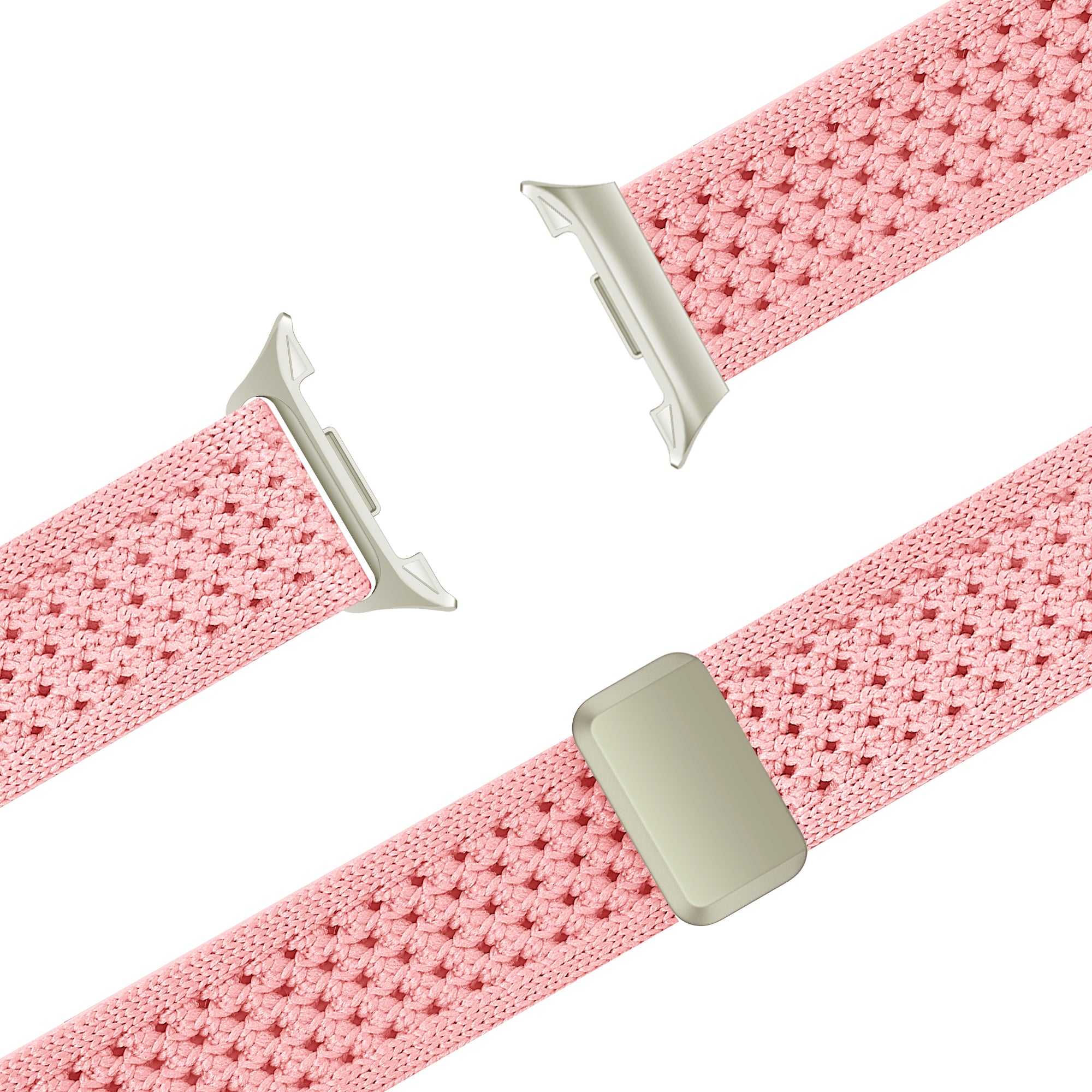 Bandz Samsung Galaxy Watch 8 Classic Vintage Nylon Armband (Rosa)