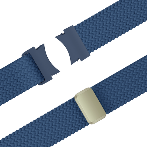 Bandz Samsung Galaxy Watch FE gevlochten band 'Easy fit' (blauw)