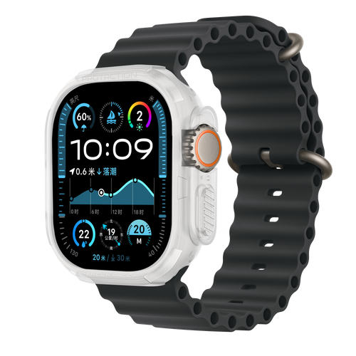 Bandz Apple Watch Ultra - 49mm robustes TPU-Hülle (Transparent)