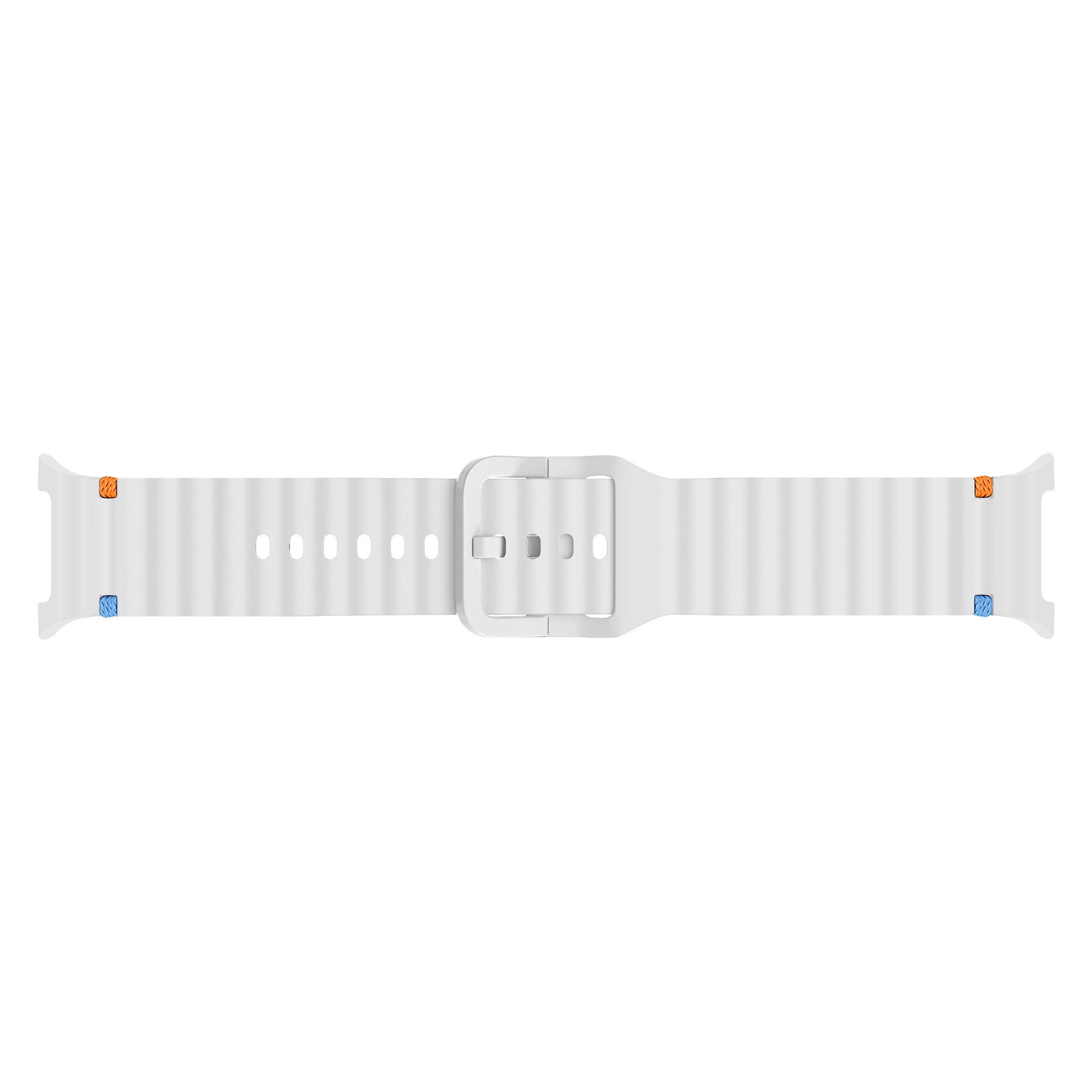 Samsung Galaxy Watch 8 - 40mm Wave Silikonarmband (Weiß)