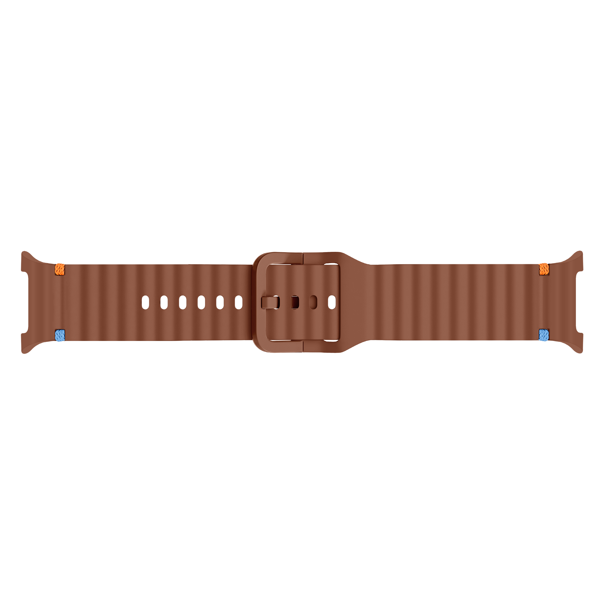 Samsung Galaxy Watch 8 - 40mm Wave Silikonarmband (Braun)