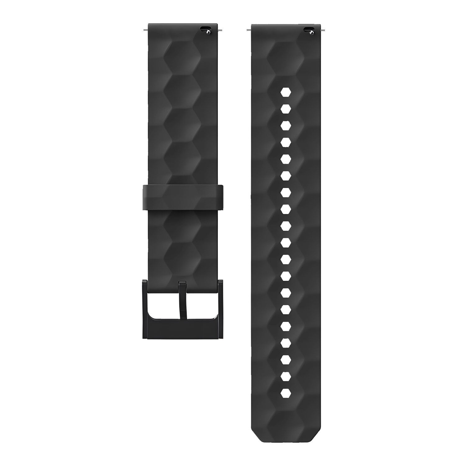 Coros Pace 3 Silicone Hexa Strap (Black)