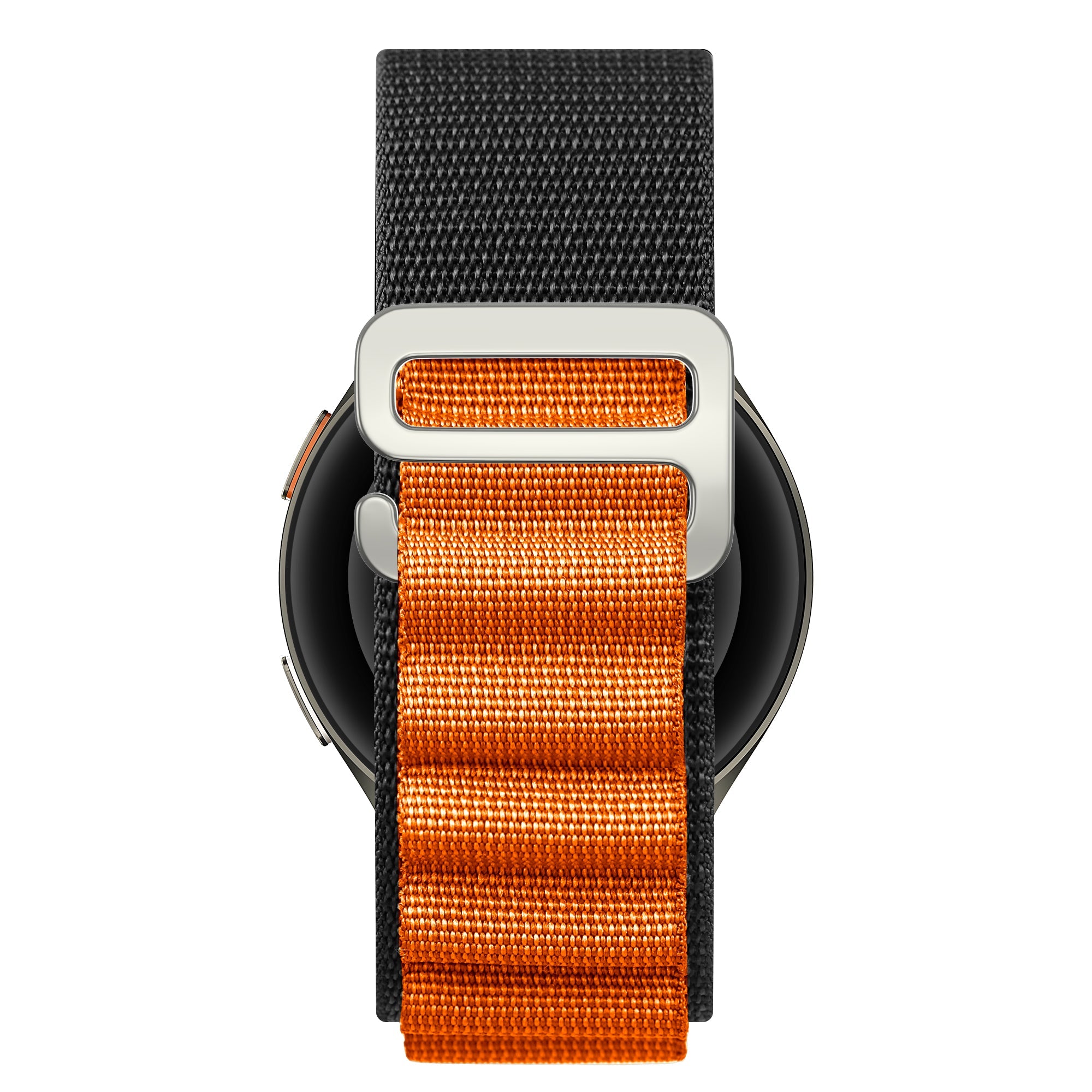 Bandz Amazfit Active 2 Alpine Nylonarmband (Schwarz/Orange)