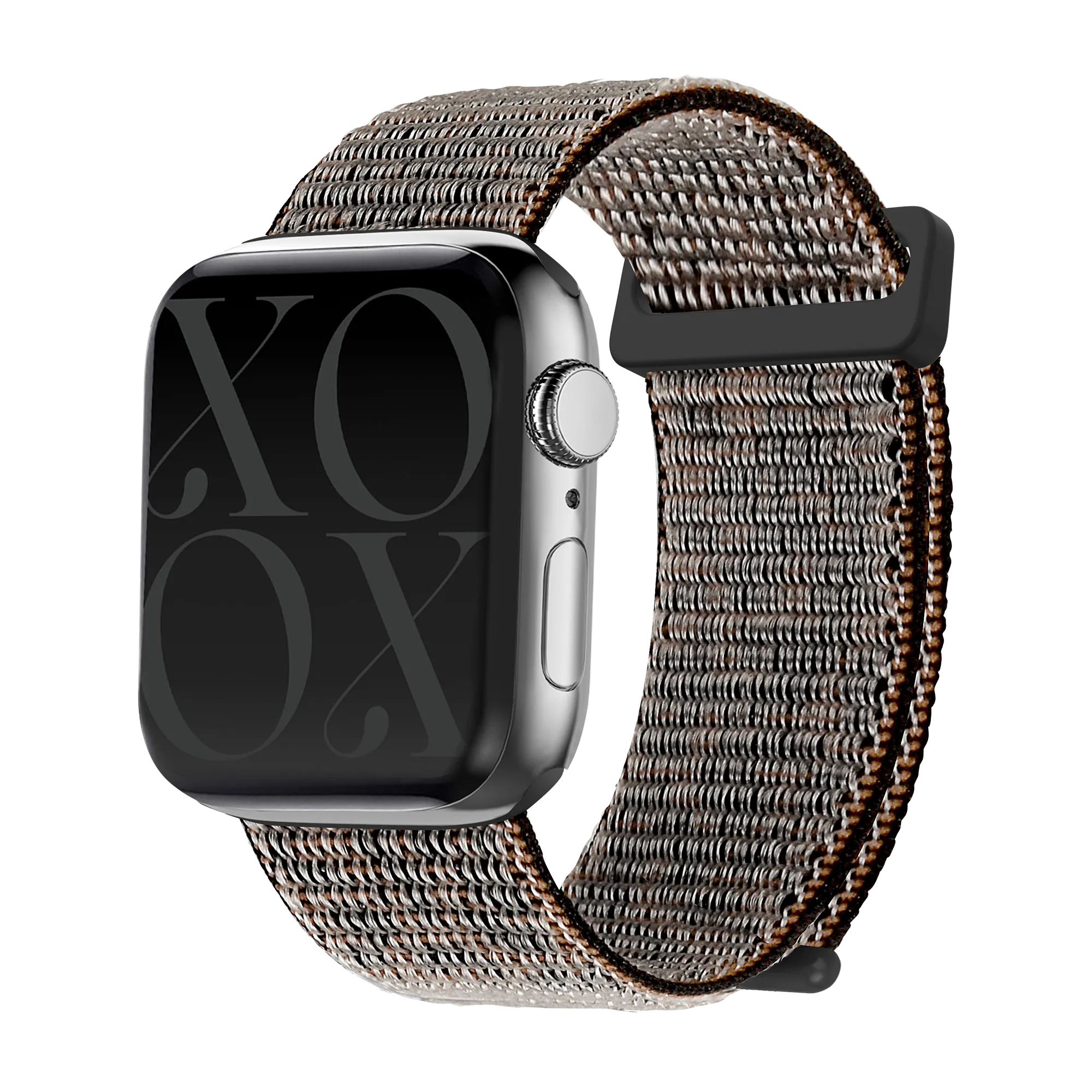 xoxo Wildhearts Apple Watch nylon  bandje (black leopard)