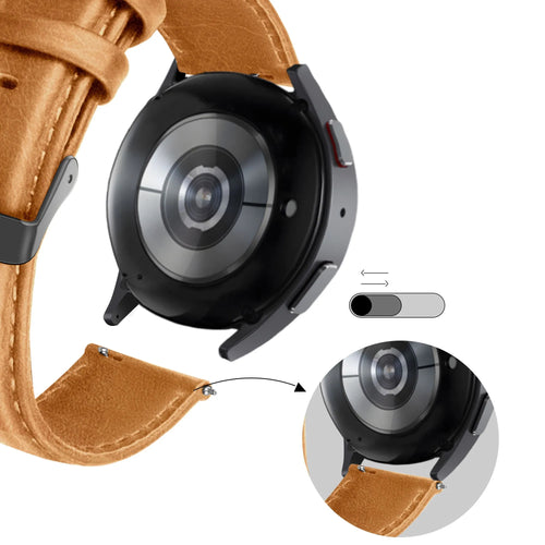 Bandz Amazfit Bip 6 Leather Strap 'Classic' (Brown)