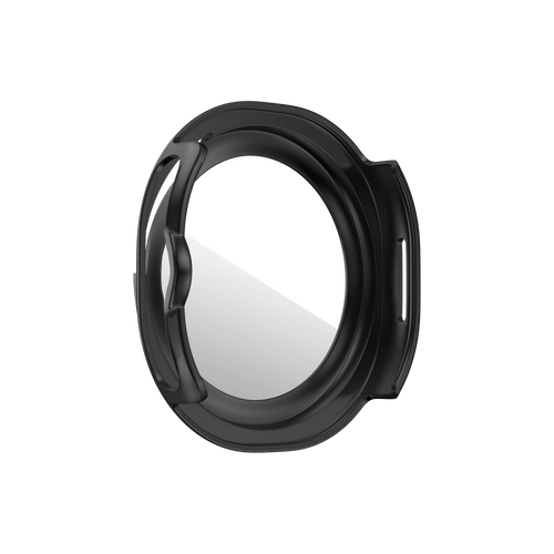 Bandz Samsung Galaxy Watch 8 Classic bezel hoesje met glas (zwart/oranje)