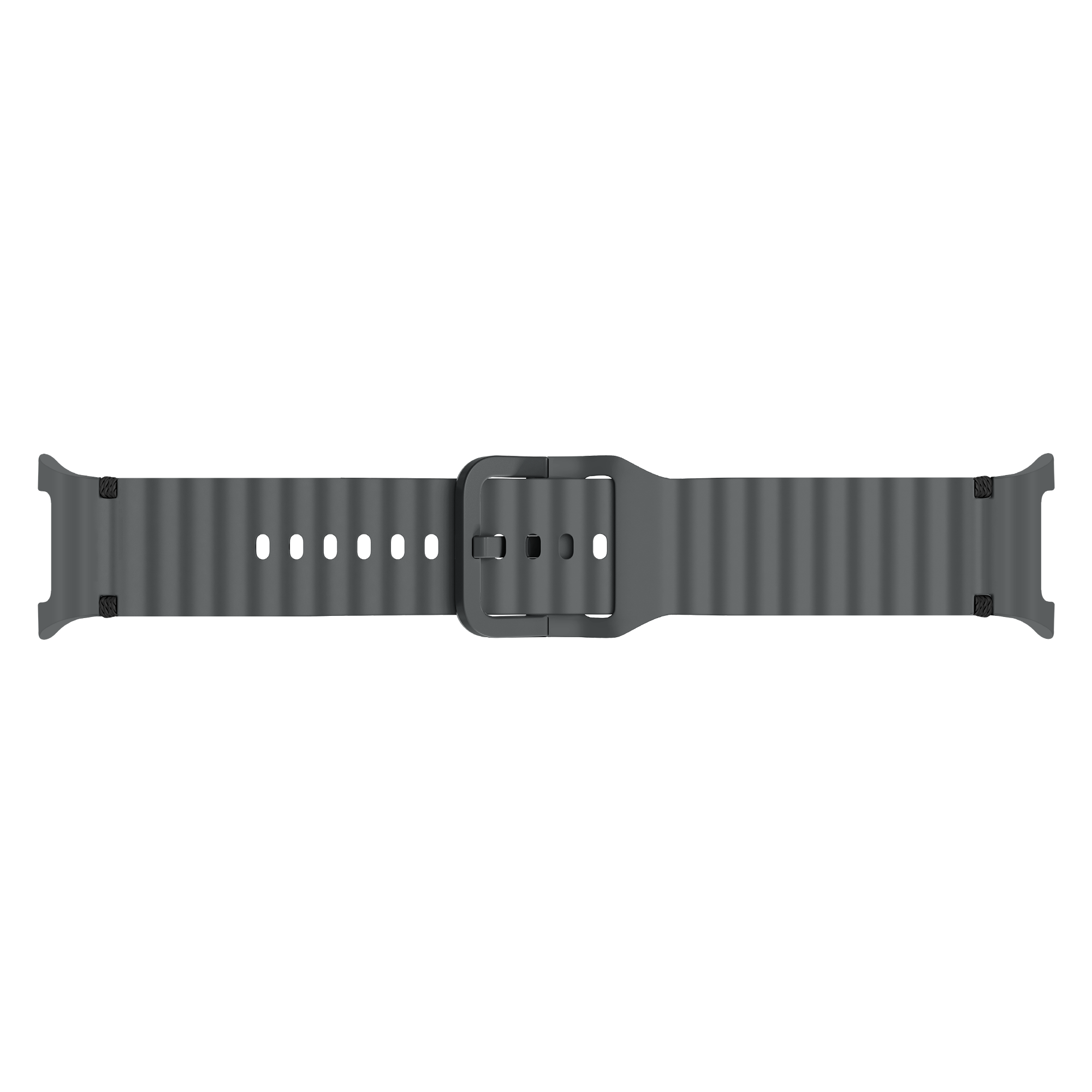 Samsung Galaxy Watch 8 - 40mm Wave Silikonarmband (Dunkel Grau)