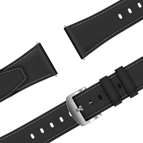 Bandz Correa cuero 'Easy Fit' Oppo Watch X3 (negro)