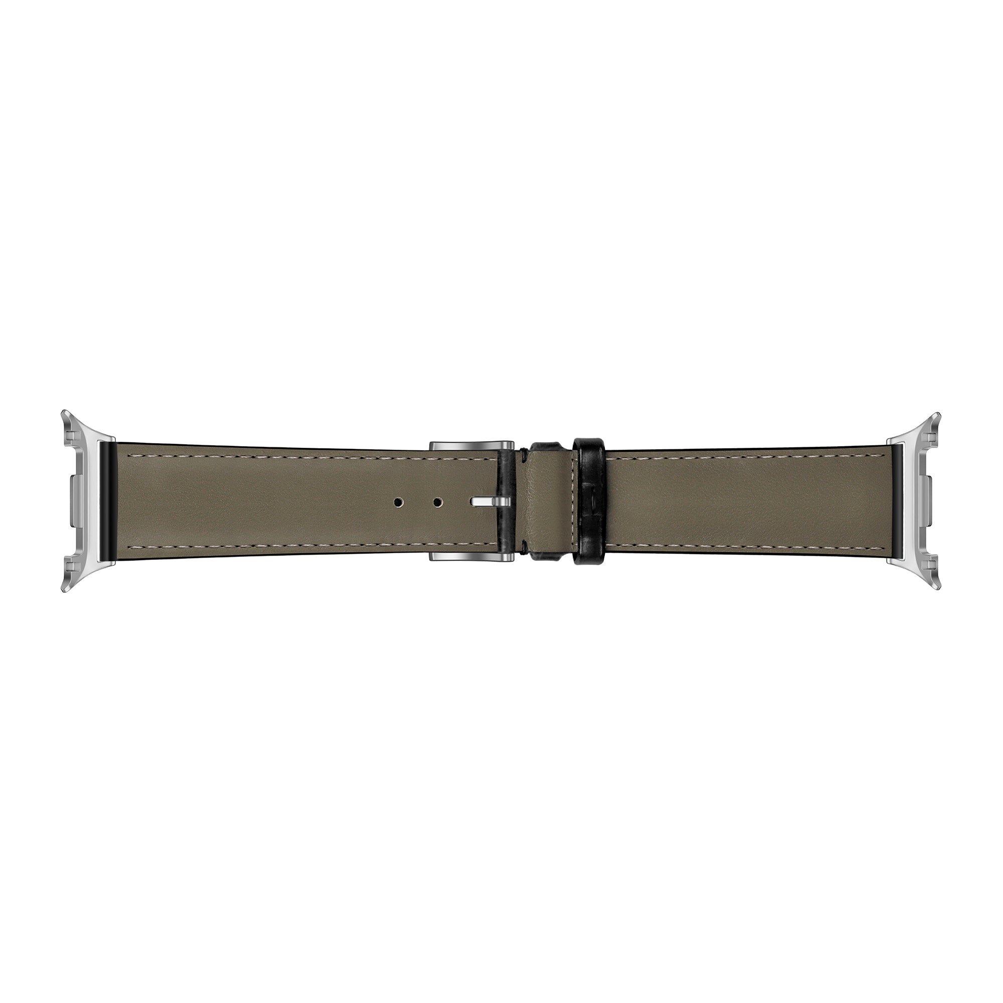 Samsung Galaxy Watch 8 - 40mm Leather Crocodile Strap (Black)