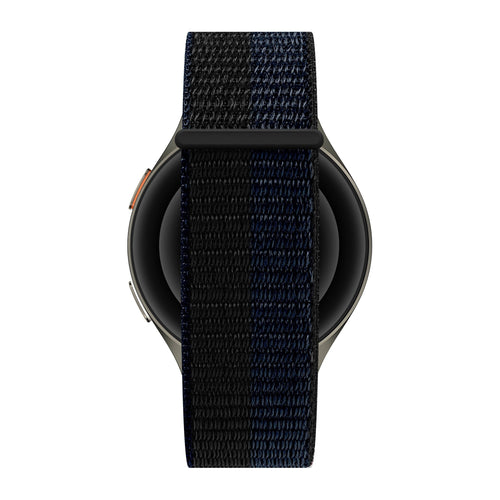 Bandz Amazfit Balance 2 Nylonarmband 'Easy fit' (Schwarz/Blau)