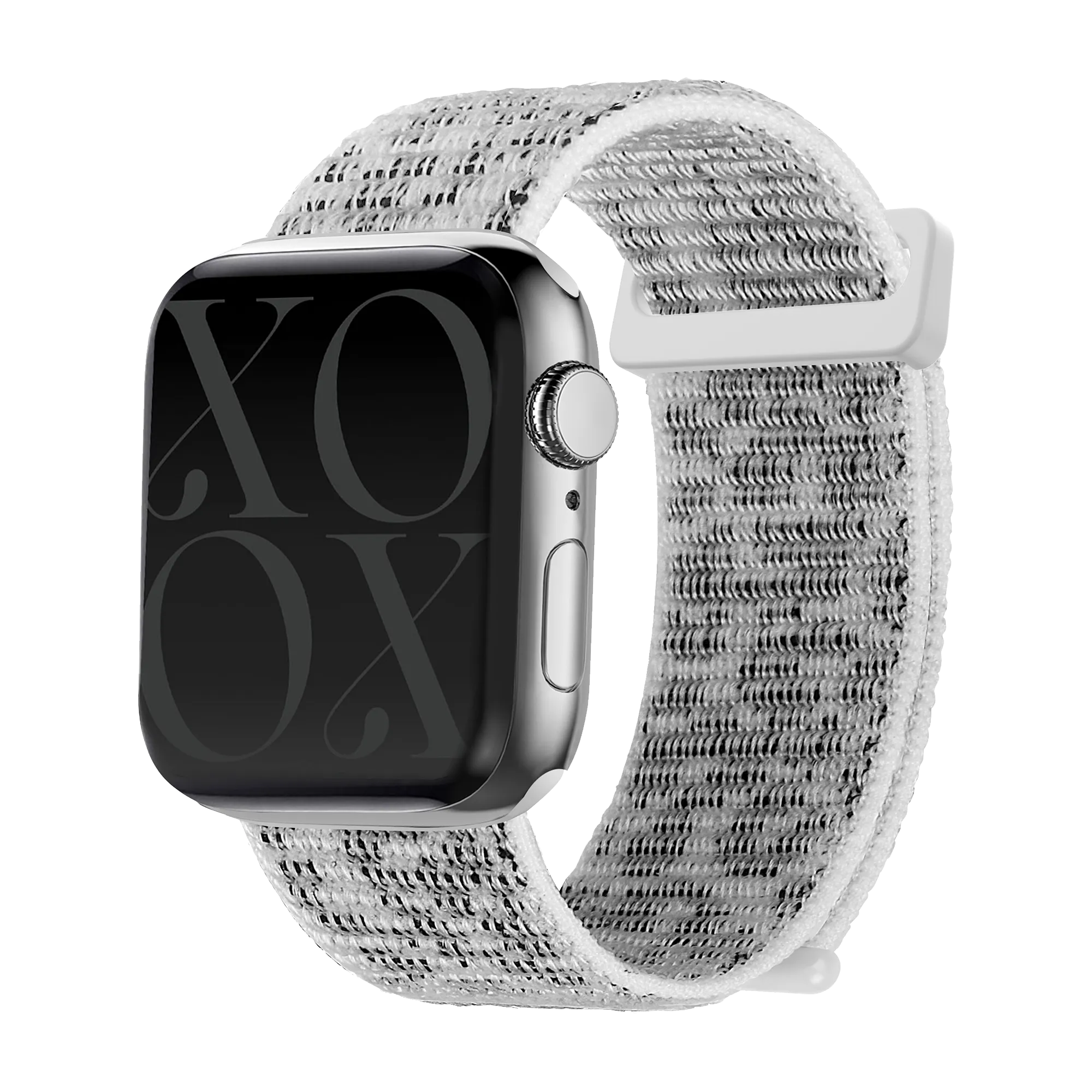 xoxo Wildhearts Apple Watch nylon  bandje (white leopard)